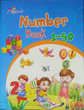 Book cover number 1 for Number Book 1 - 50 written by NA published by Maxwell Publication