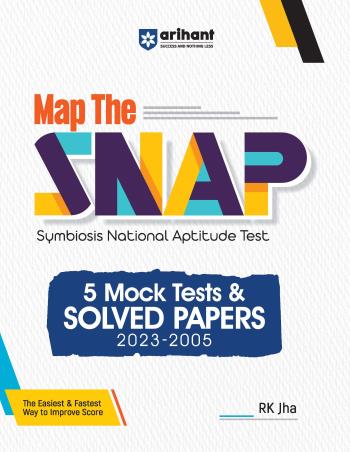 Book cover number 1 for Map The SNAP 5 Mock Tests & Solved Papers (2023-2005) written by R. K. Jha published by Arihant Publications (India) Limited
