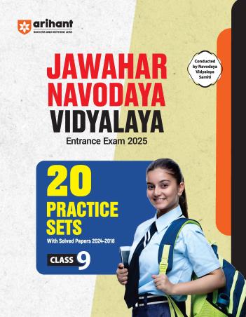 Book cover number 1 for Jawahar Navodaya Vidyalaya Pravesh Pariksha 2025 (20 Practice Sets) Kaksha 9 written by Ajay Kumar, Pratap Singh, Sandeep Singh, Anamika Singh published by Arihant Publications (India) Limited