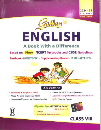 Book cover number 1 for Golden English Class 8 A Book With A Difference CBSE (2024-25) written by R. K. Gupta published by New Age International (P) Limited, Publishers