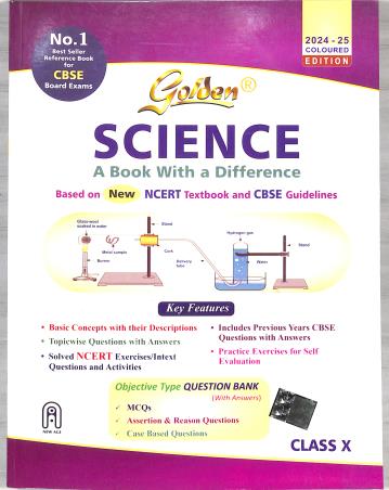 Book cover number 1 for Golden Science Class 10 (A Book With A Difference) CBSE (2024-25) written by R. C. Gupta, Kanta Arora, Neelam dhand published by New Age International (P) Limited, Publishers