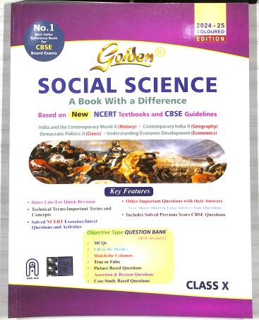 Book cover number 1 for Golden Social Science Class 10 (A Book With A Difference) CBSE (2024-25) written by Sudha Rastogi, J. P. Singhal, Gulshan Rai published by New Age International (P) Limited, Publishers