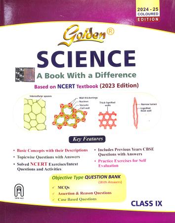 Book cover number 1 for Golden Science Class 9 (A Book With A Difference) CBSE (2024-25) written by R. C. Gupta, S. P. Saxena, Kanta Arora published by New Age International (P) Limited, Publishers