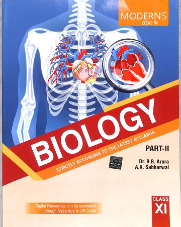 Book cover number 2 for Modern's abc+ Of Biology Class-11 Part 1 & 2 (2024-25) written by B. B. Arora, A. K. Sabharwal published by Modern Publishers