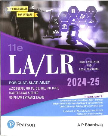Book cover number 1 for Legal Awareness And Legal Reasoning 2024-25 written by A. P. Bhardwaj published by Pearson Education