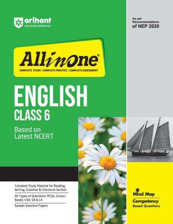 Book cover number 1 for All In One English Class 6 CBSE (NEP 2020) written by Srishti Agarwal, Prachi Mishra, Mansi Mehrotra published by Arihant Prakashan