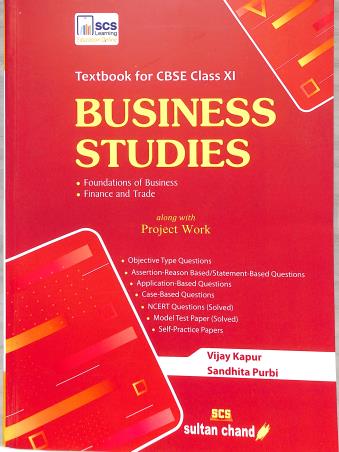 Book cover number 1 for Business Studies : Textbook For CBSE Class 11 (Along With Project Work) 2024 Edition written by Vijay Kapur, Sandhita Purbi published by Sultan Chand & Sons (P) Ltd