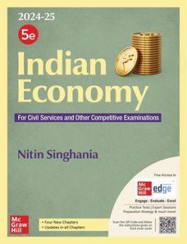 Book cover number 1 for Indian Economy For Civil Services And Other Competitive  Examination 2024-25 written by Nitin Singhania published by McGraw Hill Education Private Limited