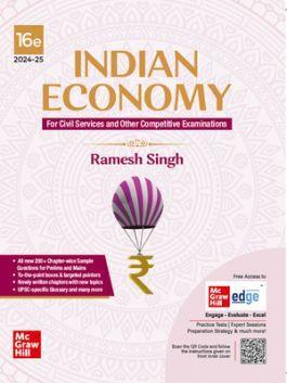 Book cover number 1 for Indian Economy written by Ramesh Singh published by McGraw Hill Education Private Limited