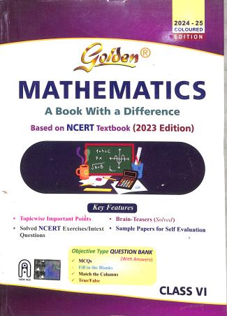 Book cover number 1 for Golden Mathematics Class 6 (2024-25) written by Hari Kishan published by New Age International (P) Limited, Publishers