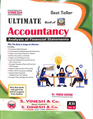 Book cover number 1 for Vinesh Ultimate Book Of Accountancy 12 Vol.3 (2025) CBSE written by Vinod Kumar published by S. Dinesh & Co.