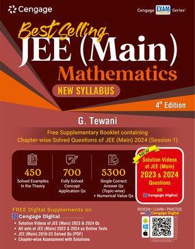 Book cover number 1 for JEE (Main) Mathematics written by G. Tewani published by Cengage Learning India Private Limited