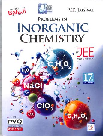 Book cover number 1 for Problems In Inorganic Chemistry For JEE Main & Advanced (Set of 2 Books) 17th Edition written by V. K. Jaiswal published by Shri Balaji Publications