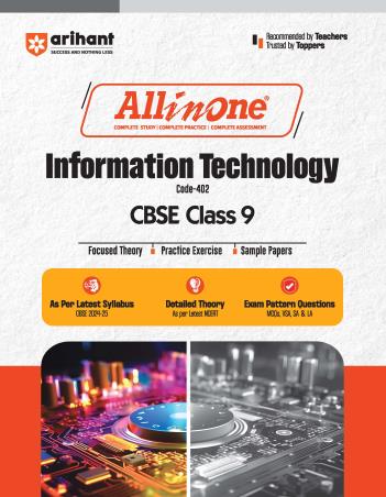 Book cover number 1 for All In One Information Technology CBSE Class 9 written by Neetu Gaikwad published by Arihant Prakashan
