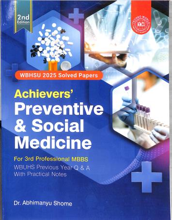 Book cover number 1 for Achievers Preventive & Social Medicine written by Abhimanyu Shome published by Techno World