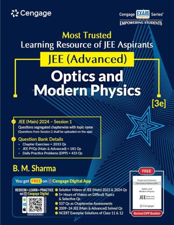 Book cover number 1 for JEE (Advanced) Optics And Modern Physics written by B. M. Sharma published by Cengage Learning India Private Limited