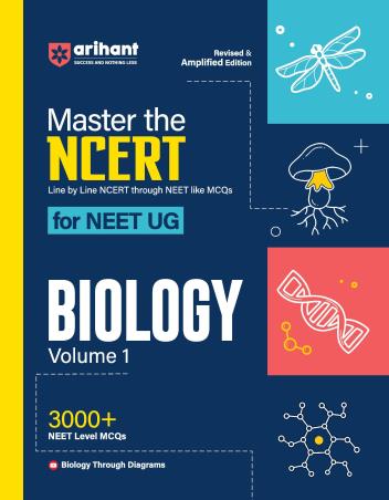 Book cover number 1 for Master The NCERT For NEET UG  Biology Volume 1 3000+ MCQ written by Sanjay Sharma, Rakhi Bisht published by Arihant Prakashan