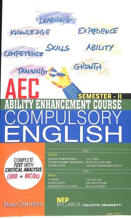 Book cover number 1 for AEC compulsory English Sem- 2 written by Dhiman Chakraborty published by Book Valley