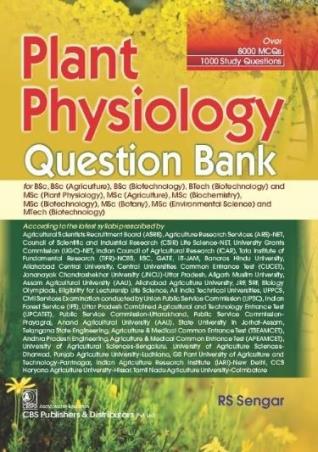 Book cover number 1 for Plant Physiology Question Bank written by R. S. Sengar published by CBS Publishers & Distributors Pvt. Ltd.