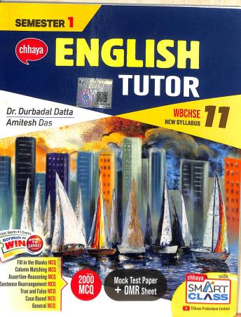 Book cover number 1 for Chhaya English Tutor 11 Semester-1 (WBCHSE New Syllabus) written by Durbadal Datta, Amitesh Das published by Chhaya Prakashani Pvt. Ltd.