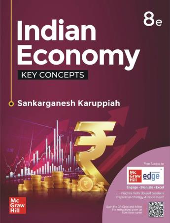 Book cover number 1 for Indian Economy - Key Concepts written by Sankarganesh Karuppiah published by McGraw Hill Education Private Limited