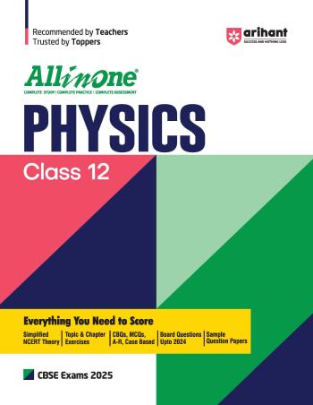 Book cover number 1 for All In One Physics Class 12 CBSE (2025 Exams) written by Keshav Mohan published by Arihant Prakashan