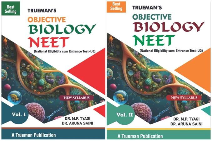 Book cover number 1 for Trueman's Objective Biology NEET Volume 1 & 2 (New Syllabus) written by M. P. Tyagi, Aruna Saini published by Trueman Book Company