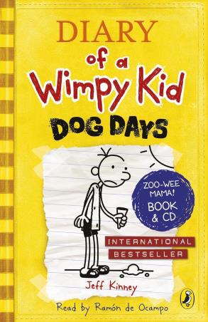 Book cover number 1 for Diary Of A Wimpy Kid : Dog Days (Book & CD) written by Jeff Kinney published by Puffin