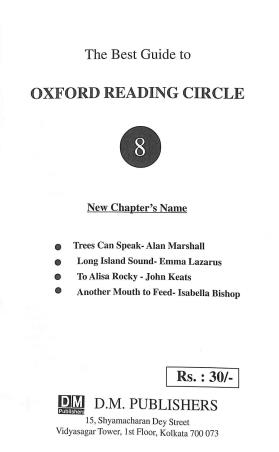 Book cover number 1 for The Best Guide Book To Oxford Reading Circle 8 (Due Part) written by NA published by D. M. Publishers