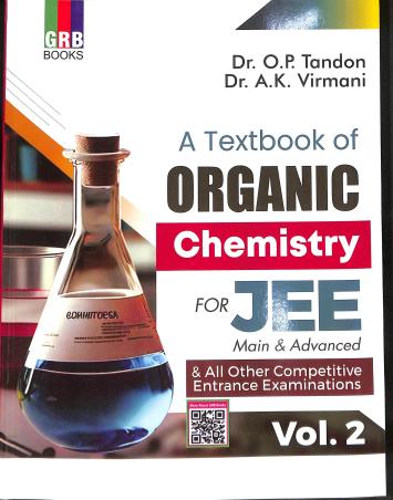 Book cover number 2 for A Textbook Of Organic Chemistry For JEE (Main & Advanced) Volume 1 & 2 written by O. P. Tandon, A. K. Virmani published by G. R. Bathla & Sons