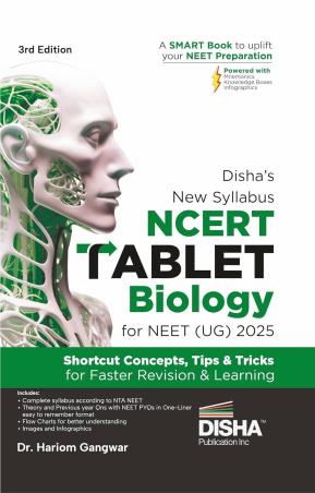 Book cover number 1 for Disha's New Syllabus NCERT Tablet Biology (For NEET UG 2025) written by Hariom Gangwar published by Disha Publication