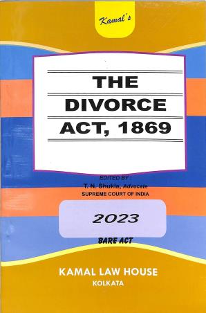 Book cover number 1 for The Divorce Act, 1869 (2023) Bare Act written by T. N. Shukla published by Kamal Law House