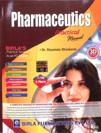 Book cover number 1 for Pharmaceutics (Practical Manual) written by NA published by Birla Publications Pvt Ltd