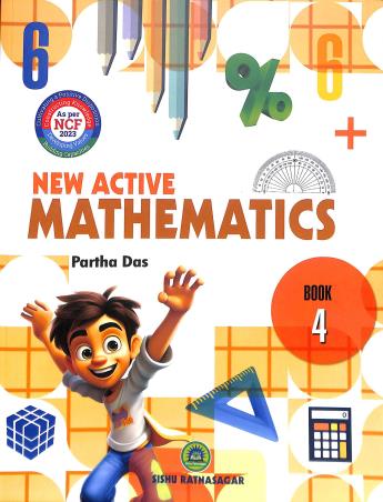 Book cover number 1 for New Active Mathematics Book 4 (NCF 2023) written by Partha Das published by Sishu Ratnasagar