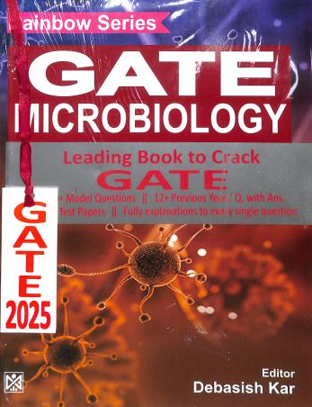Book cover number 1 for Rainbow Series GATE Microbiology (2025) written by Debasish Kar published by Current Books International
