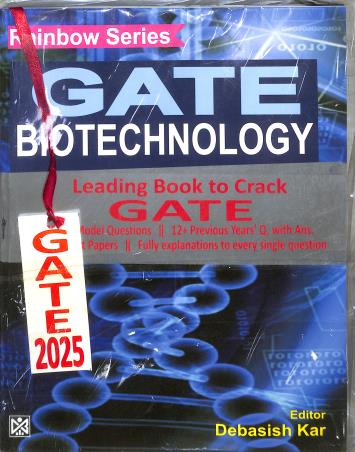 Book cover number 1 for Rainbow Series GATE Biotechnology (2025) written by Debasish Kar published by Current Books International