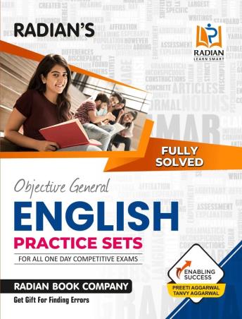 Book cover number 1 for Radian's Objective General English Practice Sets (Fully Solved) written by Preeti Aggarwal, Tanvy Aggarwal published by Radian Book Company