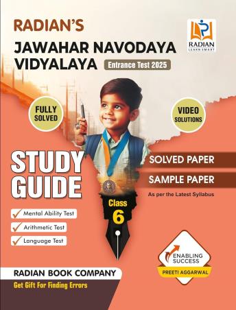 Book cover number 1 for Radian's Jawahar Navodaya Vidyalaya (Entrance Test 2025) written by Preeti Aggarwal published by Radian Book Company