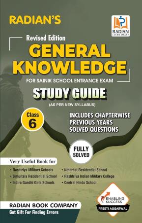 Book cover number 1 for Radian's General Knowledge Study Guide Class 6 written by Preeti Aggarwal published by Radian Book Company