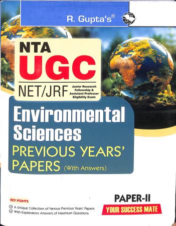 Book cover number 1 for R. Gupta's NTA UGC NET/JRF Paper-2 Environmental Science previous Years Papres written by NA published by Ramesh Publishing House
