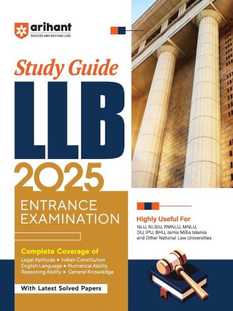 Book cover number 1 for Study Guide LLB 2025 Entrance Examination written by Mansi Varshney published by Arihant Publications (India) Limited