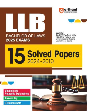 Book cover number 1 for LLB Bachelor Of Laws 2025 Exams 15 Solved Papers 2024-2010 written by Mansi Varshney, Pawan Khanna published by Arihant Publications (India) Limited