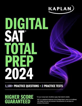 Book cover number 1 for Digital SAT Total Prep 2024 written by NA published by Kaplan Publishing