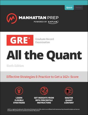 Book cover number 1 for GRE All the Quant written by NA published by Manhattan Prep