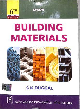 Book cover number 1 for Building Materials written by S. K. Duggal published by New Age International (P) Limited, Publishers