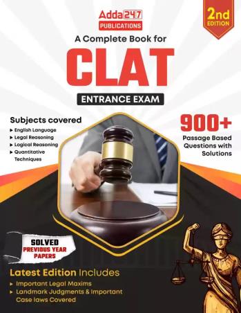 Book cover number 1 for A Complete Book For CLAT Entrance Exam 900+ (2nd Edition) written by NA published by Adda 247 Publications