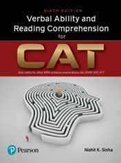 Book cover number 1 for Verbal Ability And Reading Comprehension For CAT written by Nishit K. Sinha published by Pearson Education