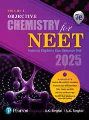 Book cover number 1 for Objective Chemistry For NEET Volume-1 (2025) written by A. K. Singhal, U. K. Singhal published by Pearson Education