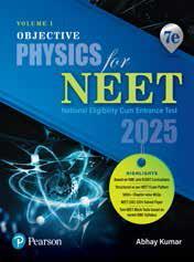 Book cover number 1 for Objective Physics For NEET Volume-1 (2025) written by Abhay Kumar published by Pearson Education