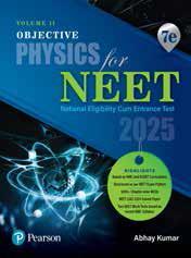 Book cover number 1 for Objective Physics For NEET Volume-2 (2025) written by Abhay Kumar published by Pearson Education